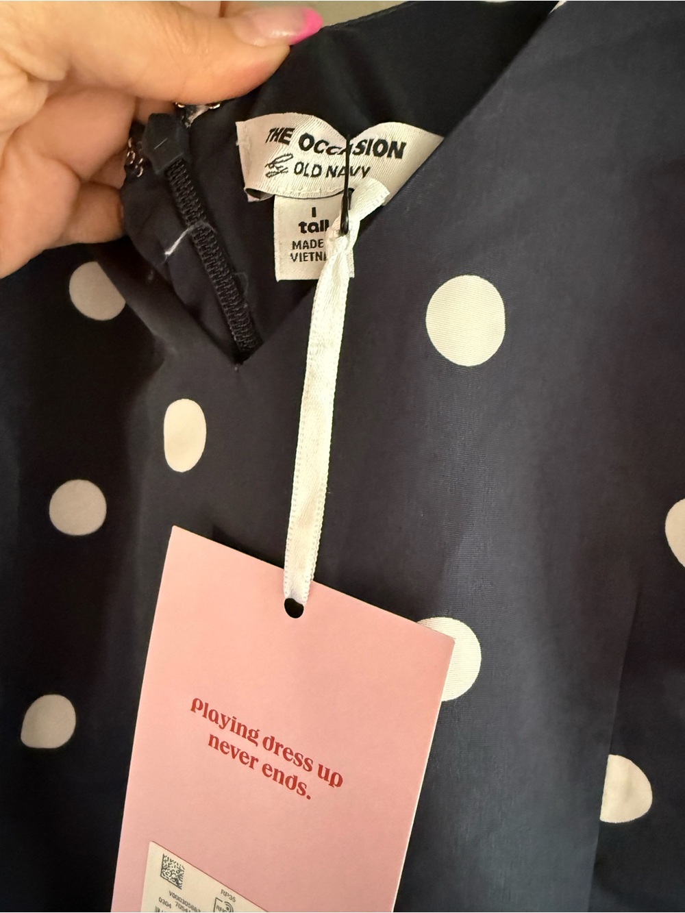 NWT Old Navy The Occasion Polka Dot Dress 💙 - Picture 7 of 7